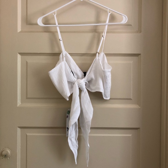 Show me your Mumu white kenny scarf crop bandeau - Picture 5 of 8